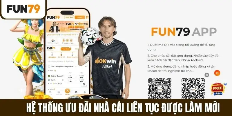 Hệ thống ưu đãi nhà cái liên tục được làm mới